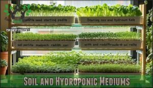 soil and hydroponic mediums