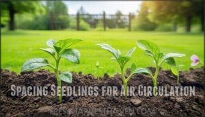 spacing seedlings for air circulation