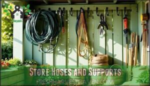 store hoses and supports