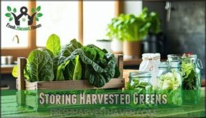 storing harvested greens