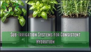 sub-irrigation systems for consistent hydration