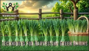 techniques for harvesting green onions