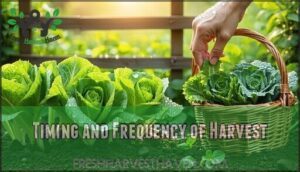 timing and frequency of harvest
