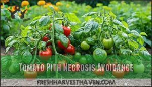 tomato pith necrosis avoidance