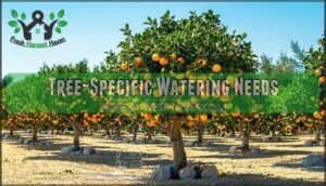 tree-specific watering needs