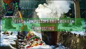 trench composting and drunken composting