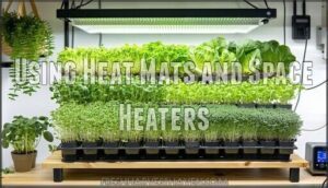 using heat mats and space heaters