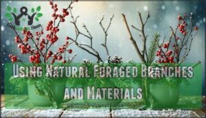 using natural foraged branches and materials