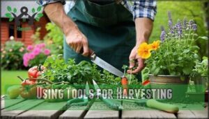 using tools for harvesting