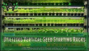 utilizing vertical seed starting racks