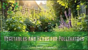 vegetables and herbs for pollinators