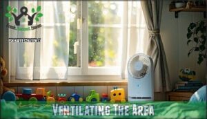 ventilating the area
