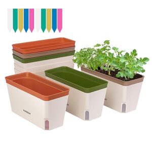 VIVOSUN Self Watering Planters, 6 Pack 10.5 B0C5MD1DW5
