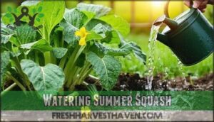watering summer squash