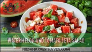 watermelon and tomato feta salad