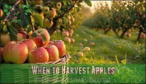 when to harvest apples
