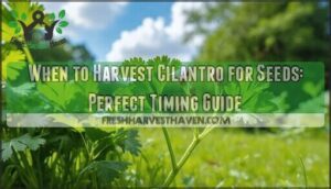 when to harvest cilantro for seeds