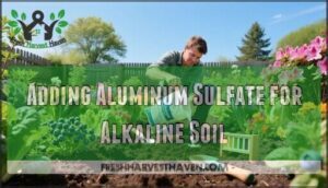 adding aluminum sulfate for alkaline soil