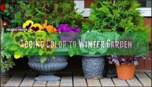 adding color to winter garden