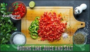 adding lime juice and salt