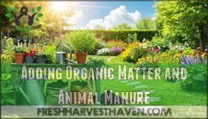adding organic matter and animal manure