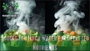 adding too much water for depleted nutrients