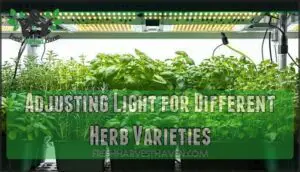 adjusting light for different herb varieties