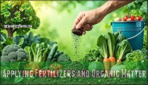 applying fertilizers and organic matter