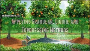 applying granular, liquid, and topdressing methods