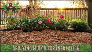 applying mulch for insulation