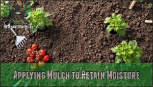applying mulch to retain moisture