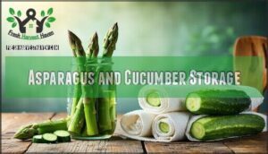 asparagus and cucumber storage