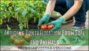 avoiding contamination from soil and animals