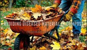 avoiding diseased material in compost