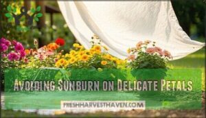avoiding sunburn on delicate petals