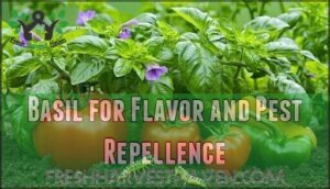 basil for flavor and pest repellence