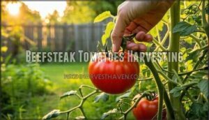 beefsteak tomatoes harvesting