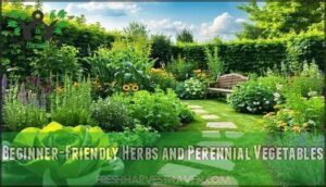 beginner-friendly herbs and perennial vegetables
