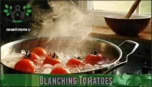 blanching tomatoes