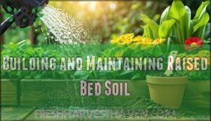 building and maintaining raised bed soil