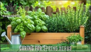 caring for spring herbs