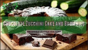 chocolate zucchini cake and brownies