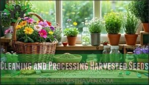 cleaning and processing harvested seeds