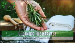 cleaning the harvest