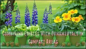 combining edibles with ornamentals in compact areas