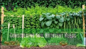considering soil nutrient needs