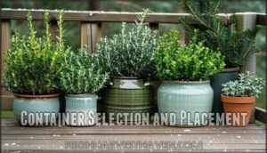 container selection and placement