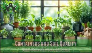 containers and soil quality