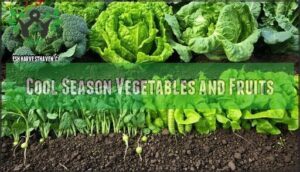 cool season vegetables and fruits