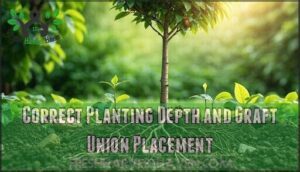 correct planting depth and graft union placement